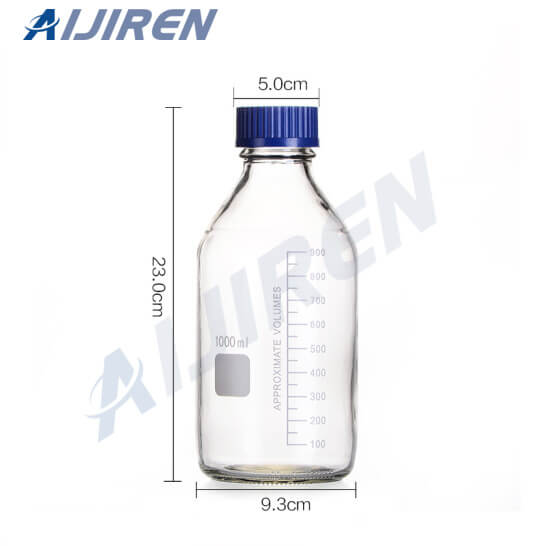Blue Cap Screw Thread Purification Reagent Bottle Professional